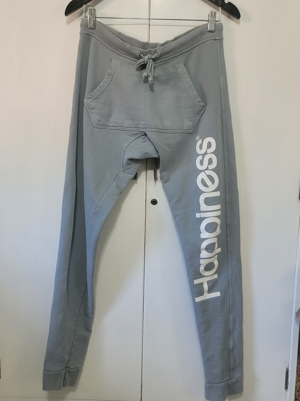 Happiness Logo Gray Drawstring Joggers